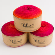Bilum LOLI - 119 ZITA Merino wool Fingering red orange multicolor Yarn
