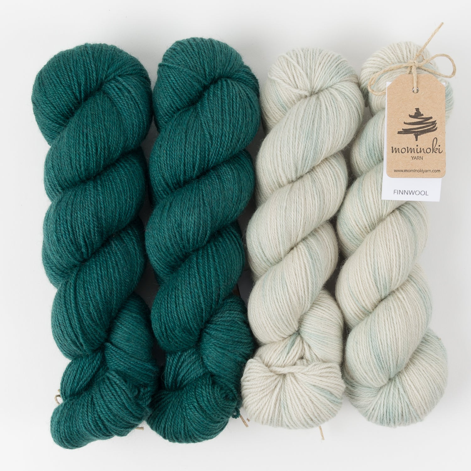 Mominoki Yarn FOREVER SILVER Wool Fingering Quick Kits