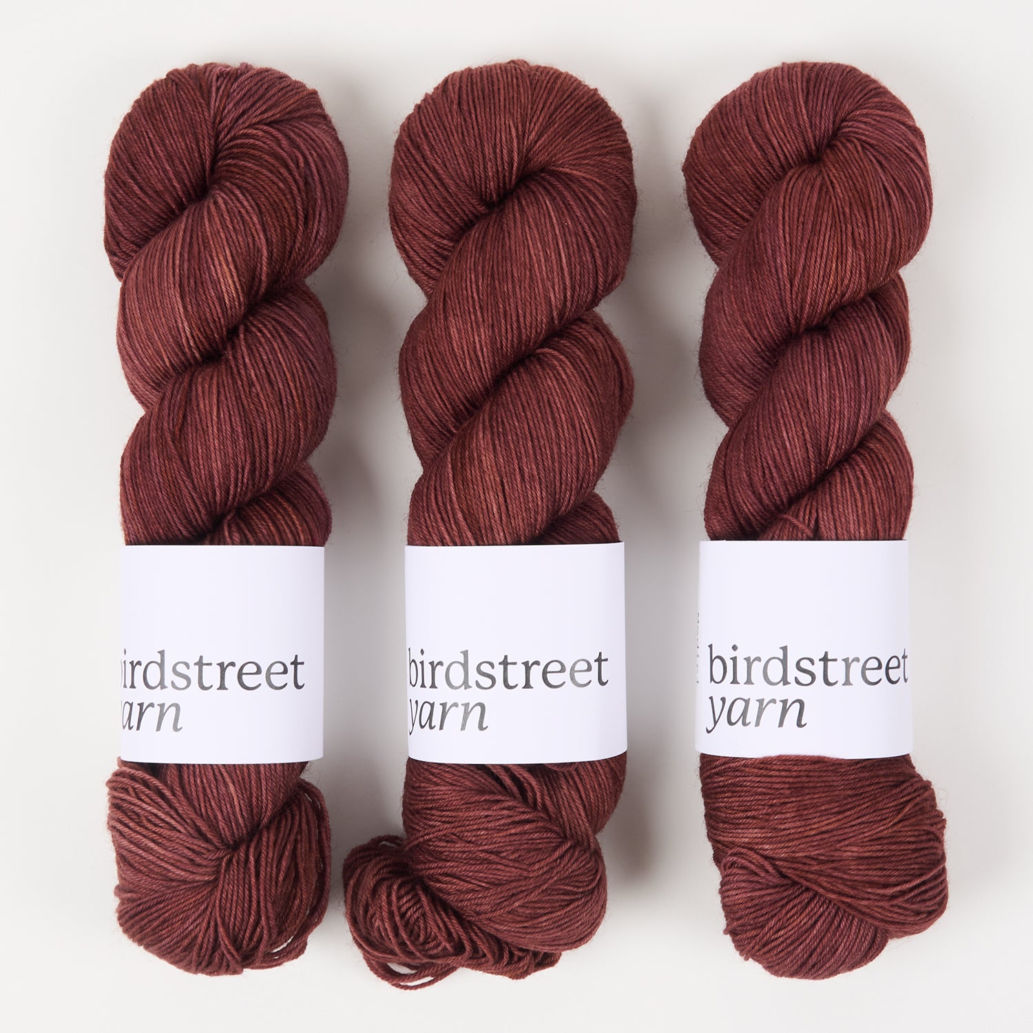 Birdstreet Yarn BIRDSTREET BFL - MEDICI BFL Wool Blue Faced Leicester Nylon Fingering red Yarn