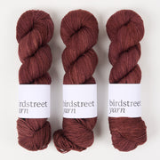 Birdstreet Yarn BIRDSTREET BFL - MEDICI BFL Wool Blue Faced Leicester Nylon Fingering red Yarn