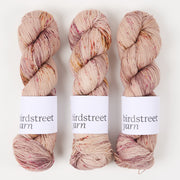Birdstreet Yarn BIRDSTREET BFL - ROLL OVER PAVLOVA BFL Wool Blue Faced Leicester Nylon Fingering pink Yarn