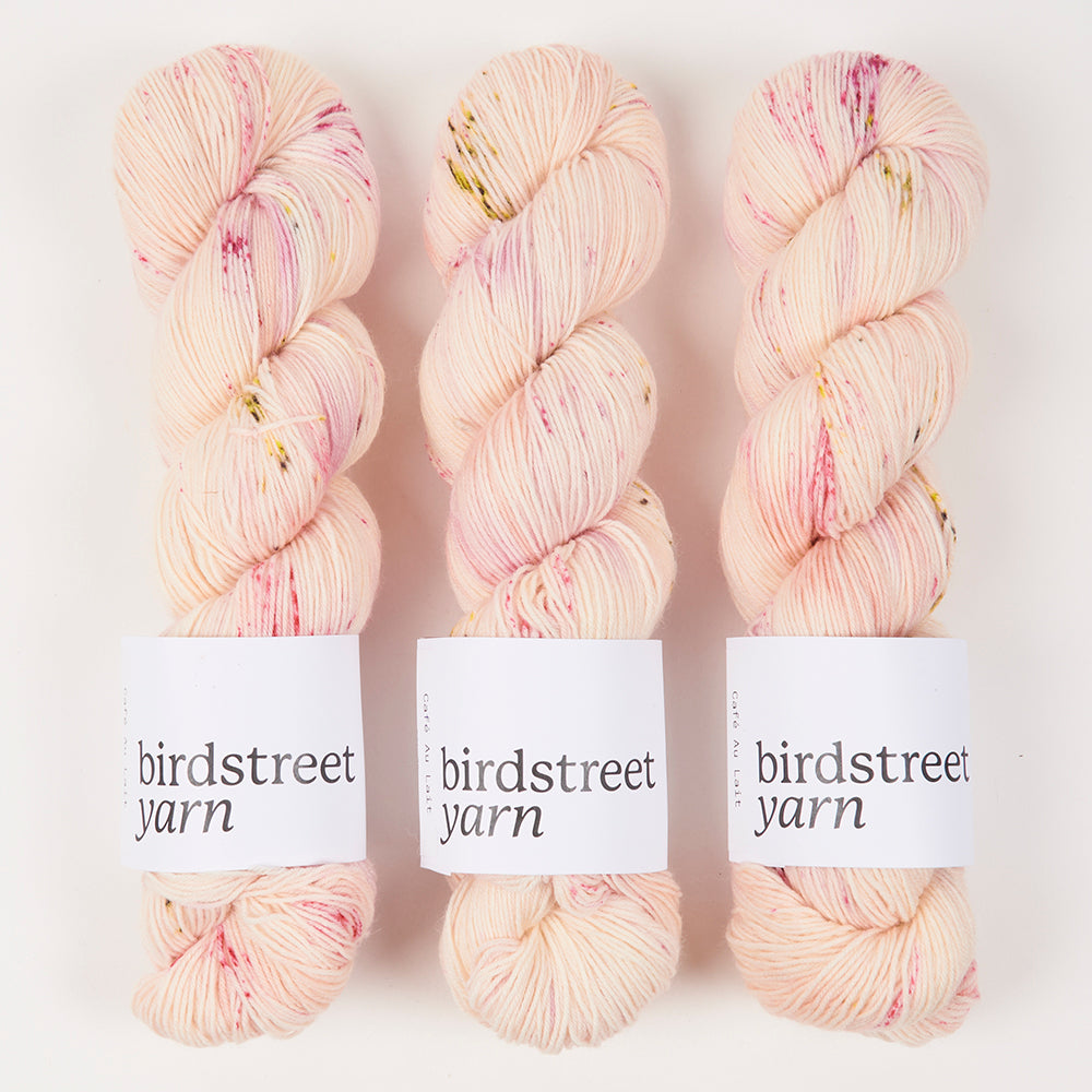 Birdstreet Yarn BIRDSTREET BFL - CAFÉ AU LAIT BFL Wool Blue Faced Leicester Nylon Fingering beige Yarn