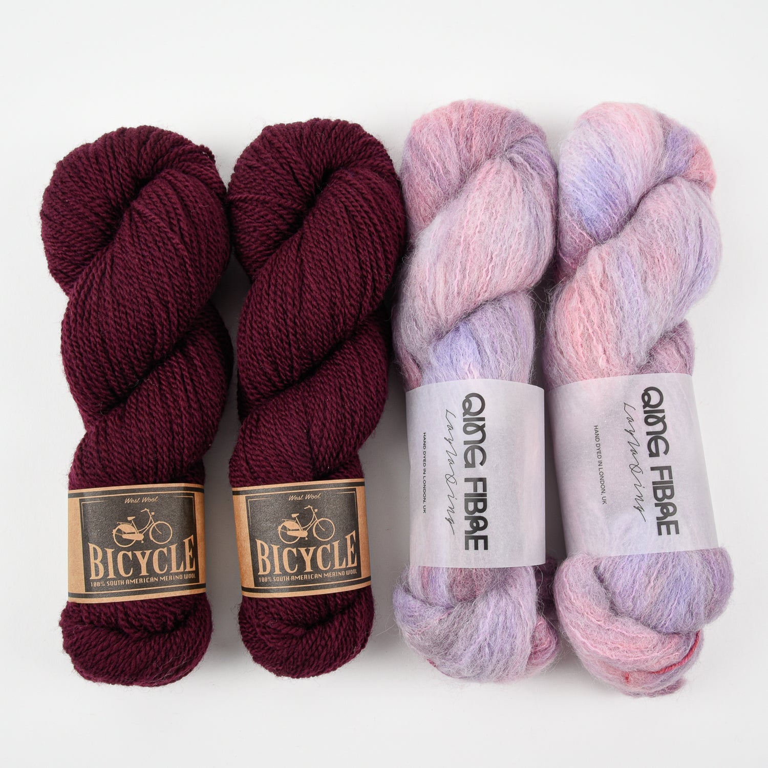 Qing Fibre BIRTHDAY WISH Alpaca Merino wool Silk Mixed Weight Quick Kits