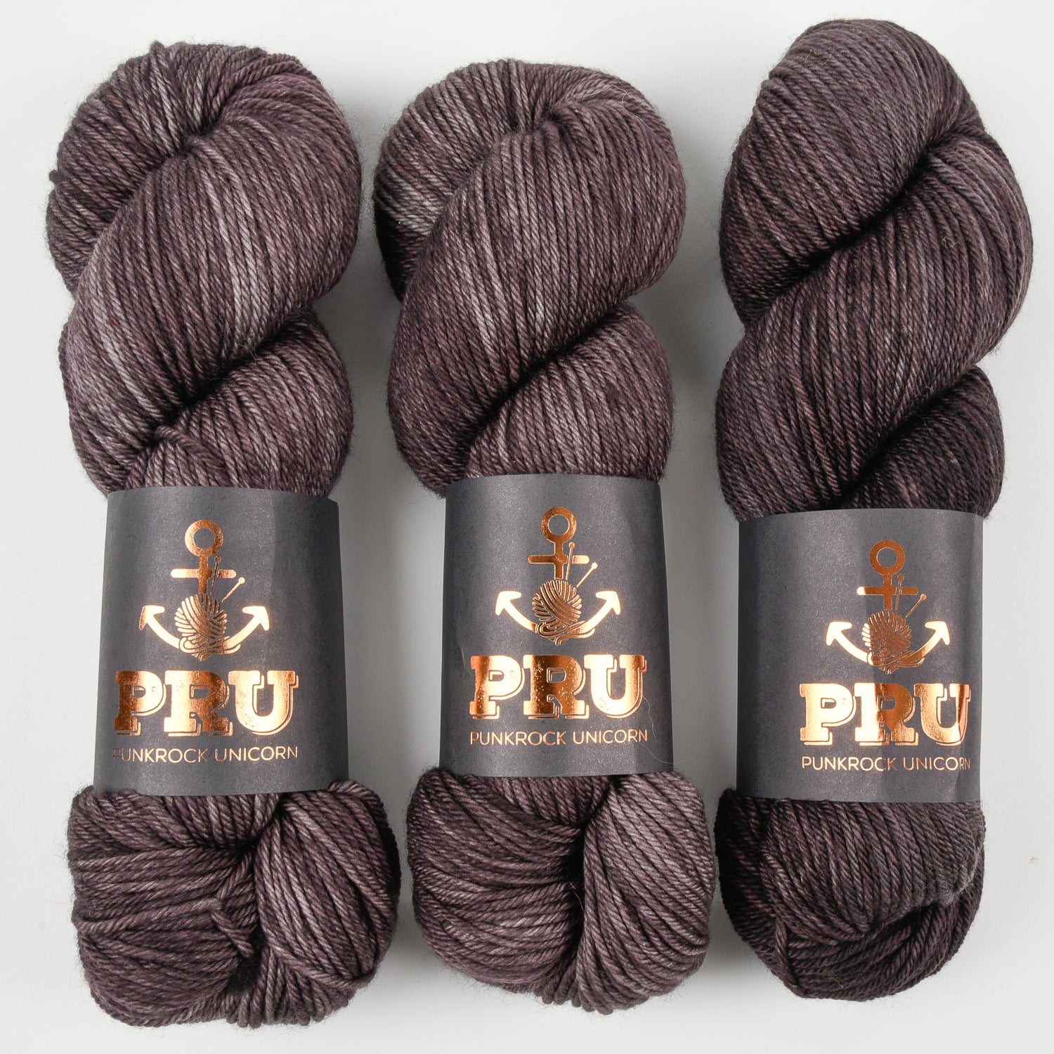 Punk Rock Unicorn SOUL DK - BLACK GOLD Merino wool Nylon DK Sock brown grey Yarn