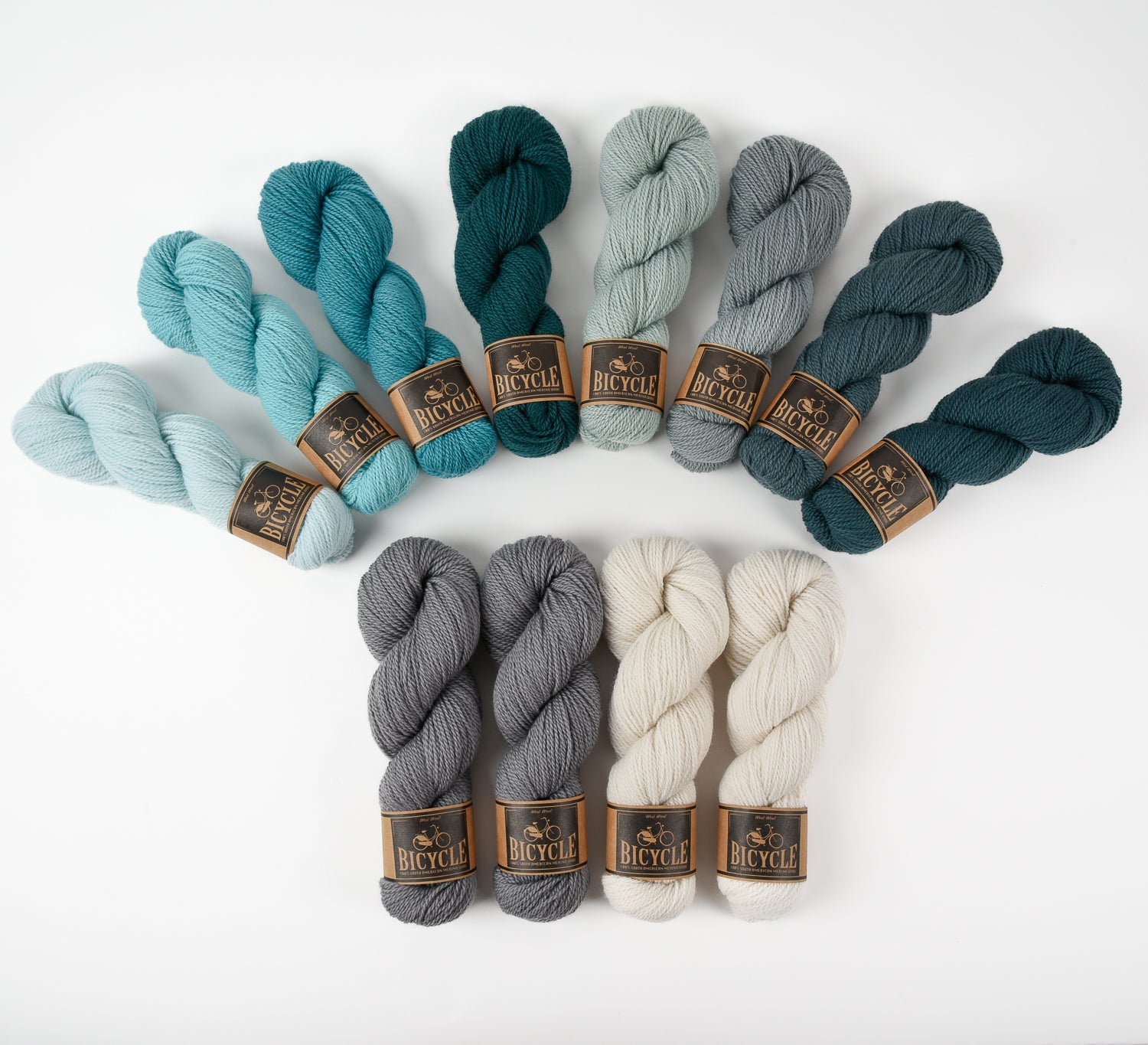 West Wool BUBBLES & BRIOCHE - BLUE BUBBLES Merino wool Fingering Westknits Kits
