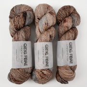 Qing Fibre DASHING SASSY - BLUE FINCH Merino wool Fingering brown Yarn