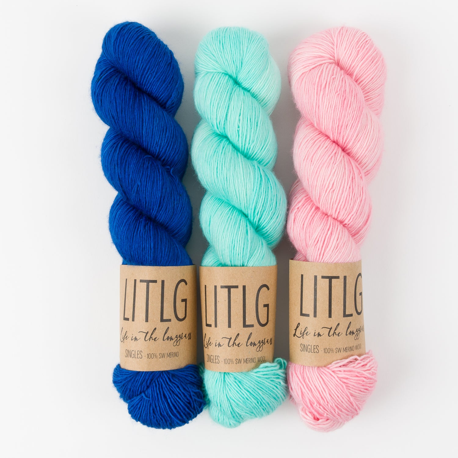 Life in The Long Grass BLUE FLAVOURED SODA Merino wool Fingering Quick Kits