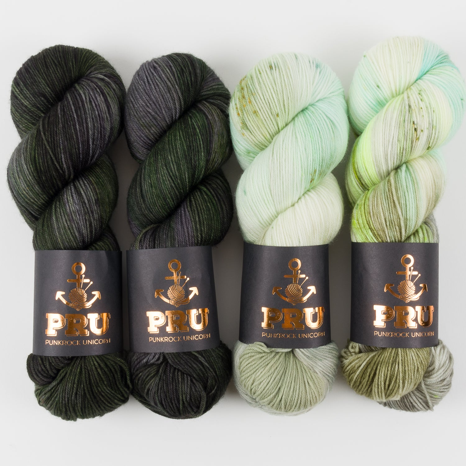 Punk Rock Unicorn BOTTLE CONTRAST Merino wool Nylon Fingering Quick Kits