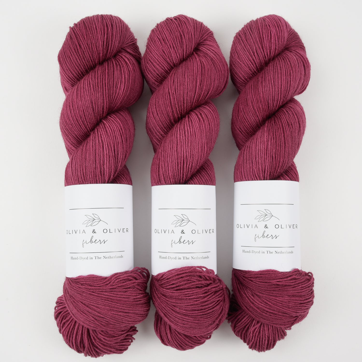 Olivia & Oliver OLIVIA BFL - BOUGAINVILLEA BFL Wool Blue Faced Leicester Fingering pink Yarn