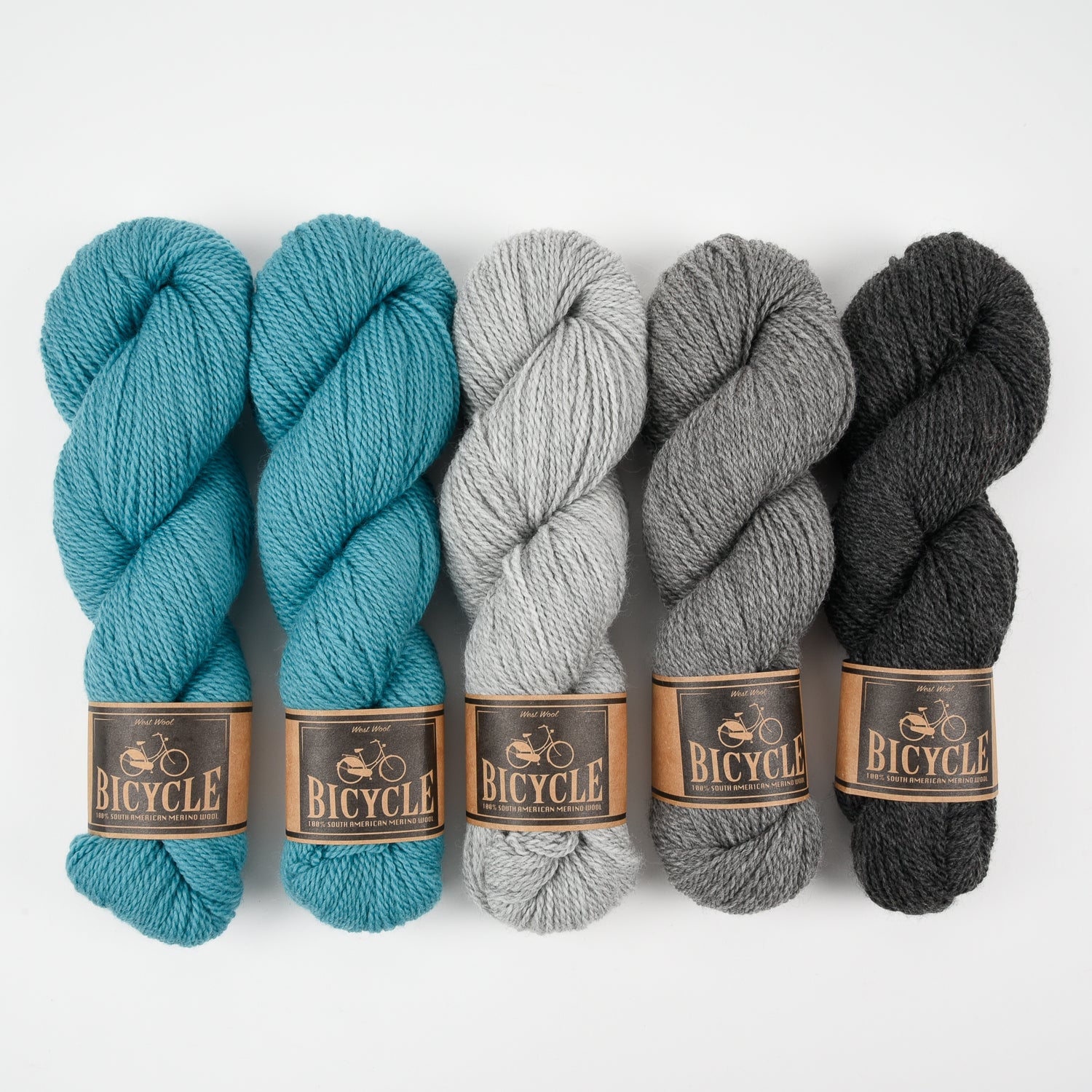 West Wool BRACKISH GREY Merino wool Fingering Quick Kits