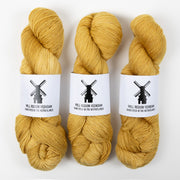 Bresni's Wool BRESNI'S MERINO - BELL SONG Merino wool Nylon Fingering yellow brown Yarn