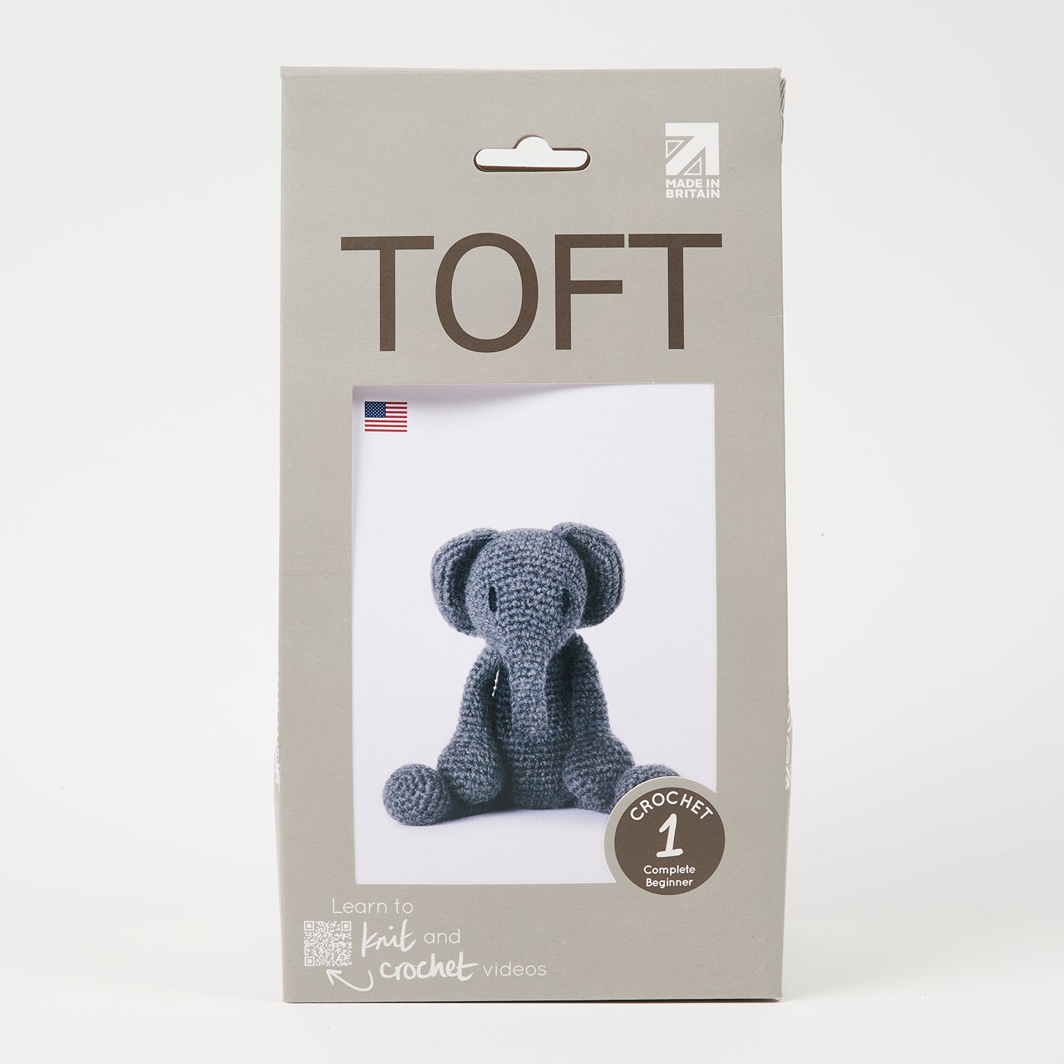 Toft BRIDGET THE ELEPHANT - STEEL Crochet Kit