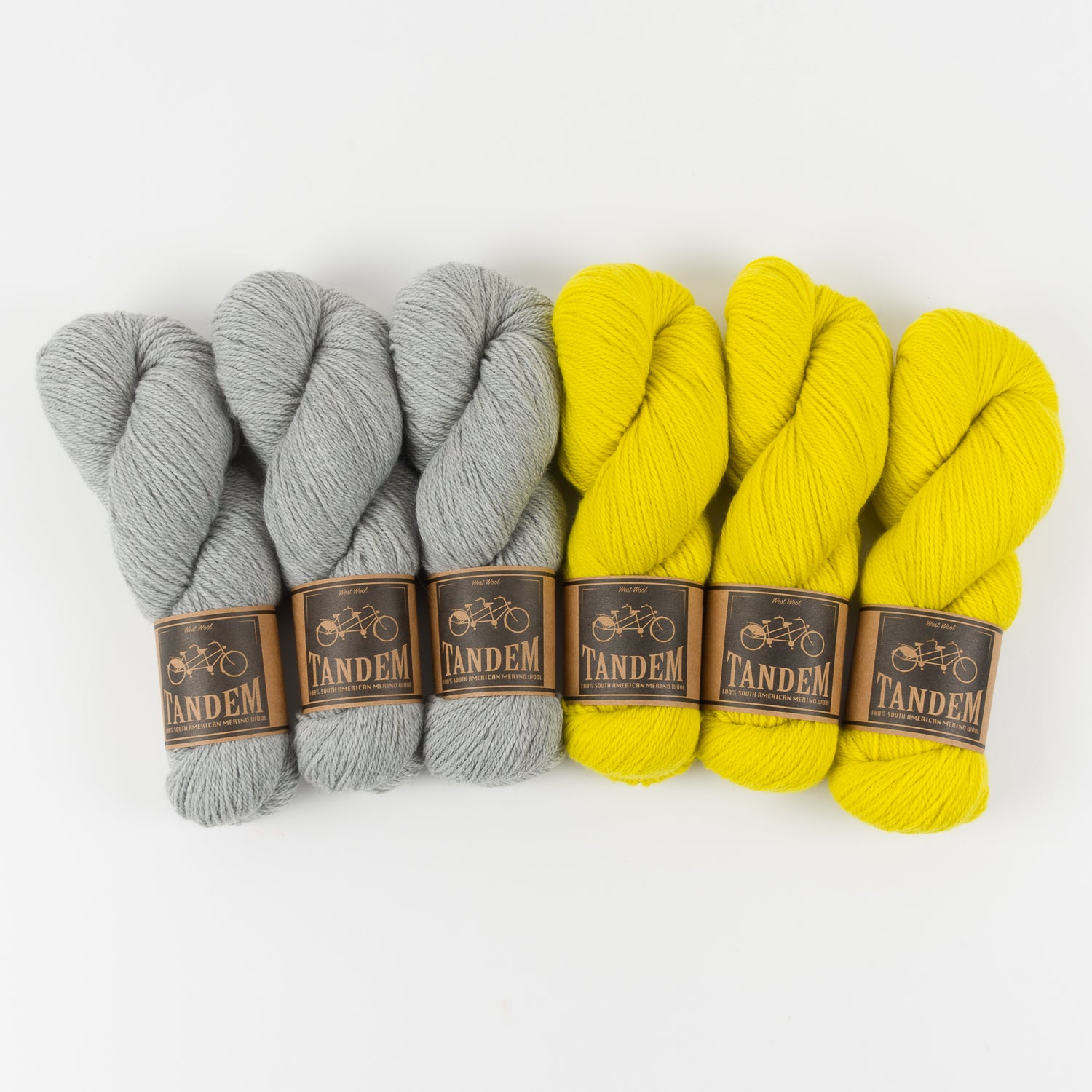West Wool BRIGHT GREY Merino wool DK Quick Kits