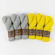 West Wool BRIGHT GREY Merino wool DK Quick Kits