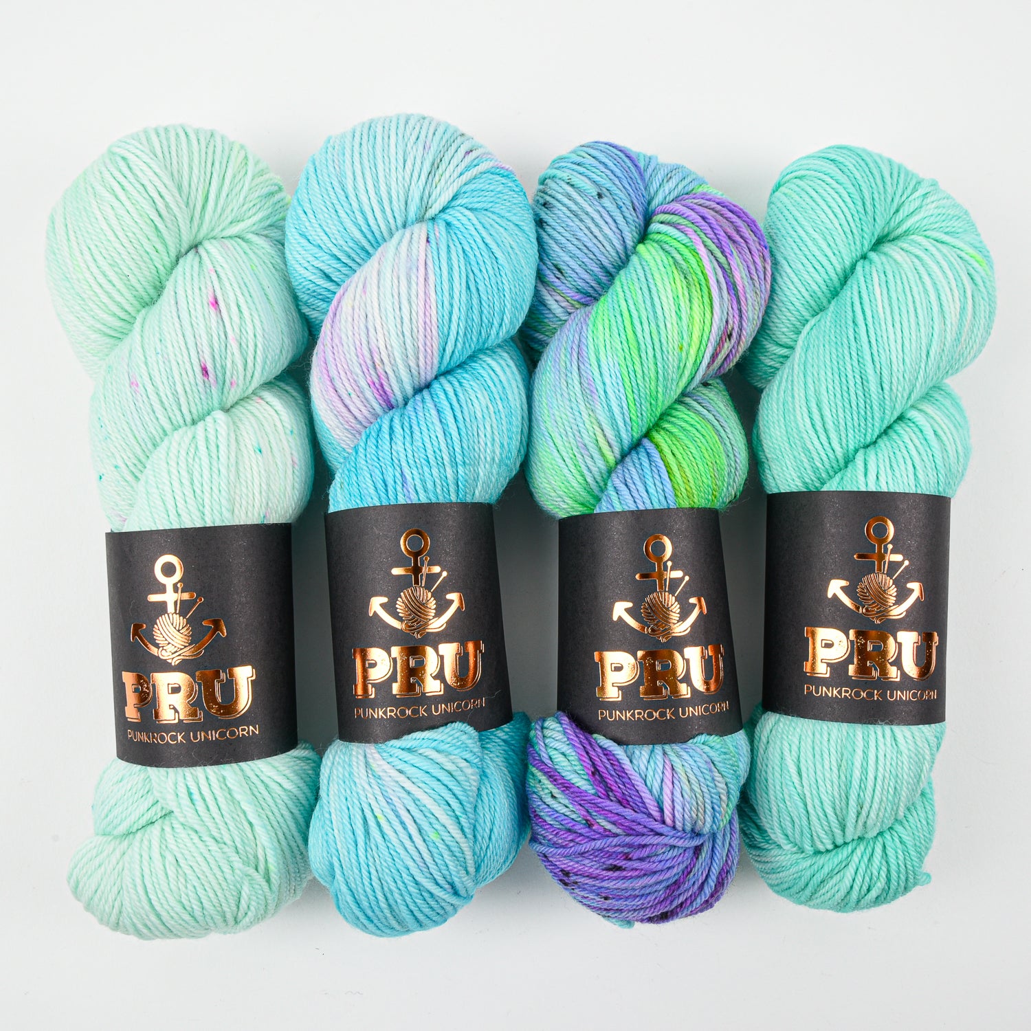Punk Rock Unicorn BRIGHT OPALS Merino wool Nylon Fingering Quick Kits