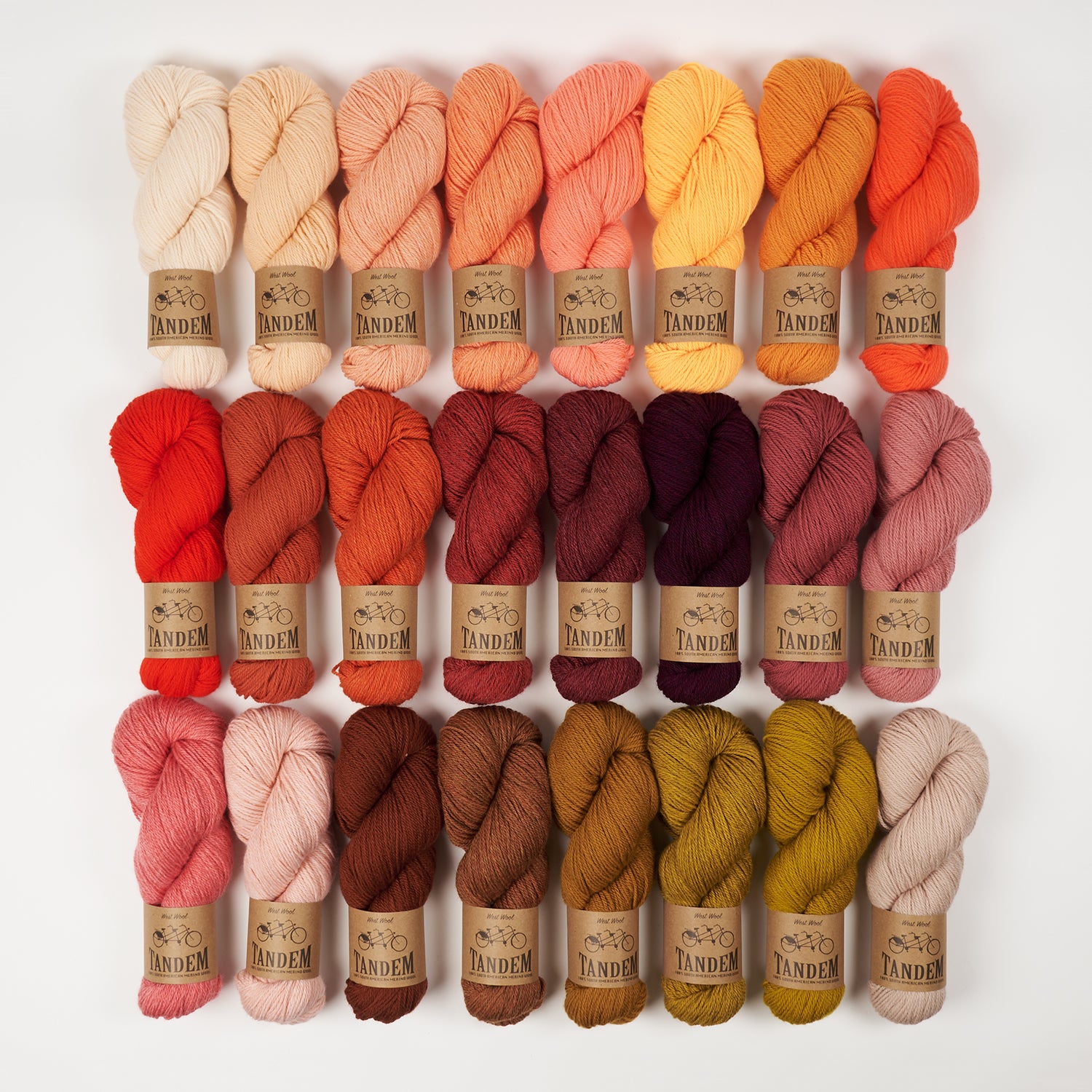 West Wool BRIORIPPLE BLANKET - PEACH SORBET SUNSET Merino wool DK multicolour Westknits Kits