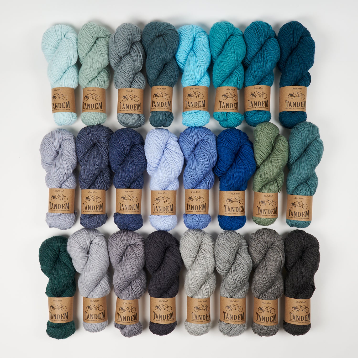 West Wool BRIORIPPLE BLANKET - SEA GLASS SKIES Merino wool DK multicolour Westknits Kits