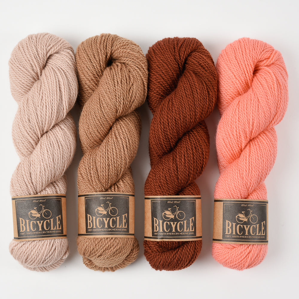 West Wool BROWN FLAMINGO Merino wool Fingering Quick Kits