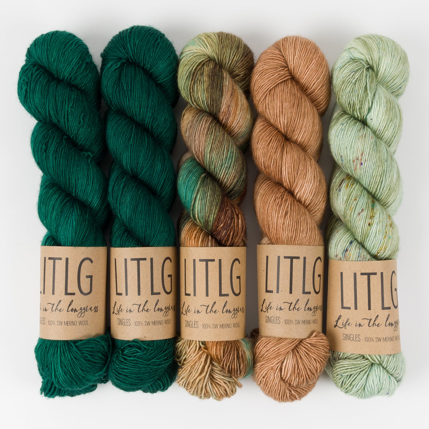 Life in The Long Grass BURNISHED WOLF Merino wool Fingering Quick Kits