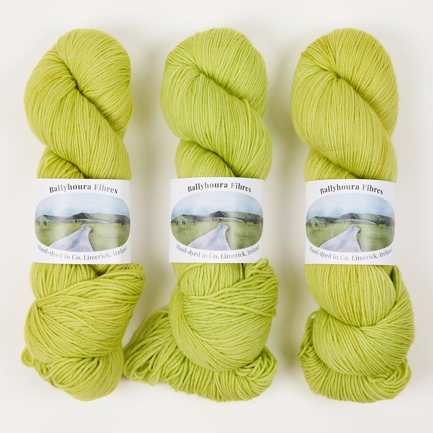 Ballyhoura Fibres 4PLY SOCK - IVANHOE Merino wool Nylon Fingering green Yarn