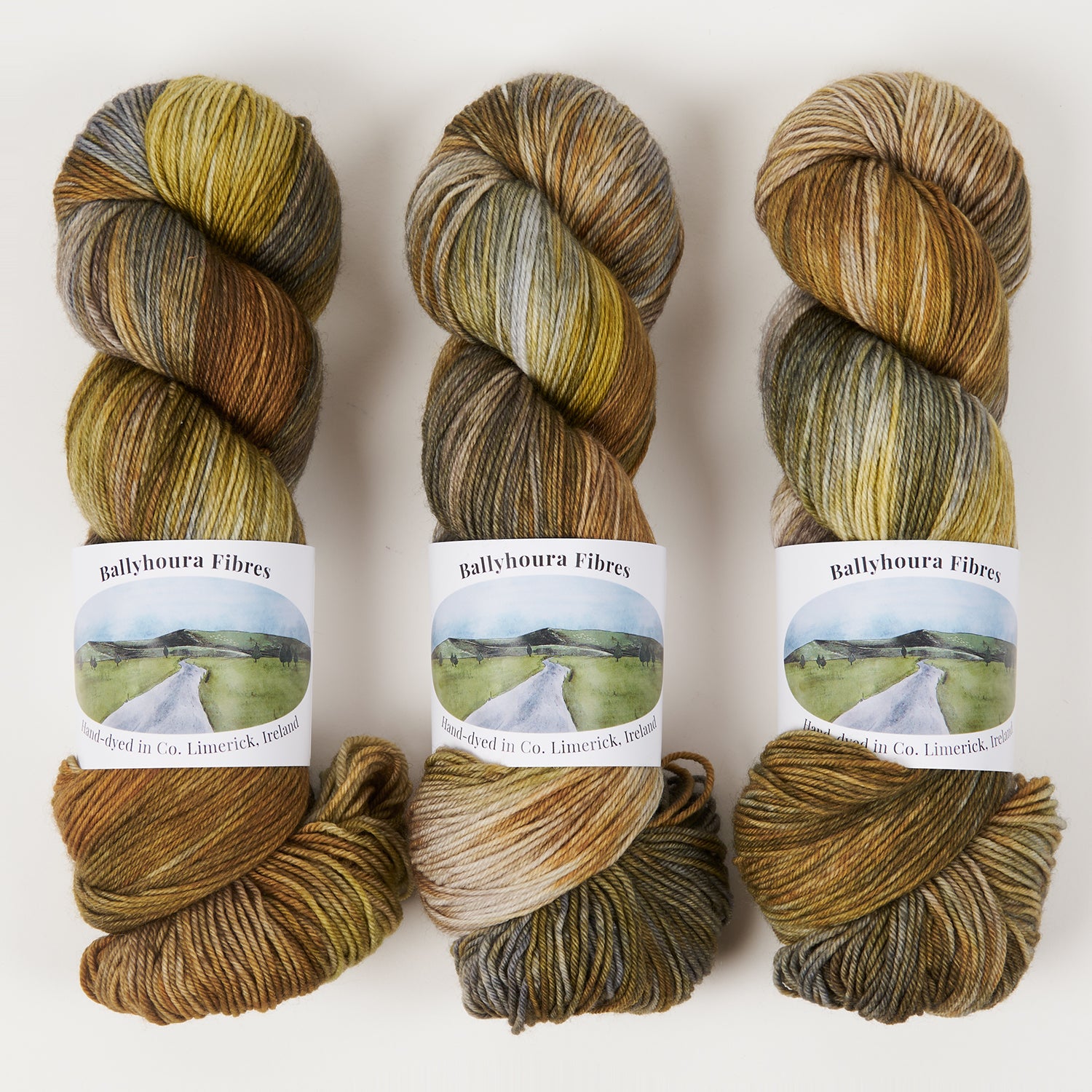 Ballyhoura Fibres 4PLY SOCK - BRECON BEACONS NATIONAL PARK Merino wool Nylon Fingering brown Yarn