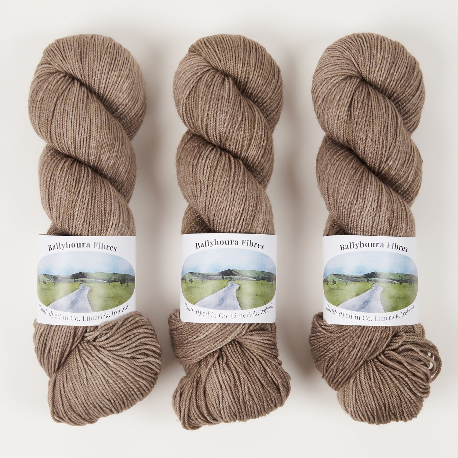 Ballyhoura Fibres 4PLY SOCK - IRON Merino wool Nylon Fingering brown Yarn