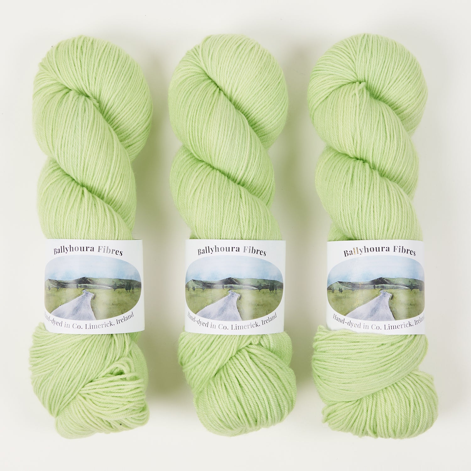 Ballyhoura Fibres 4PLY SOCK - ISLE Merino wool Nylon Fingering green Yarn