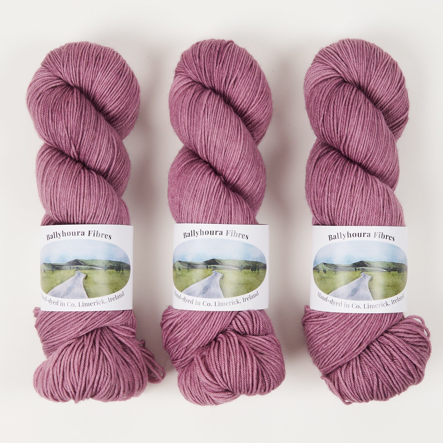Ballyhoura Fibres 4PLY SOCK - SEA PINK Merino wool Nylon Fingering pink Yarn