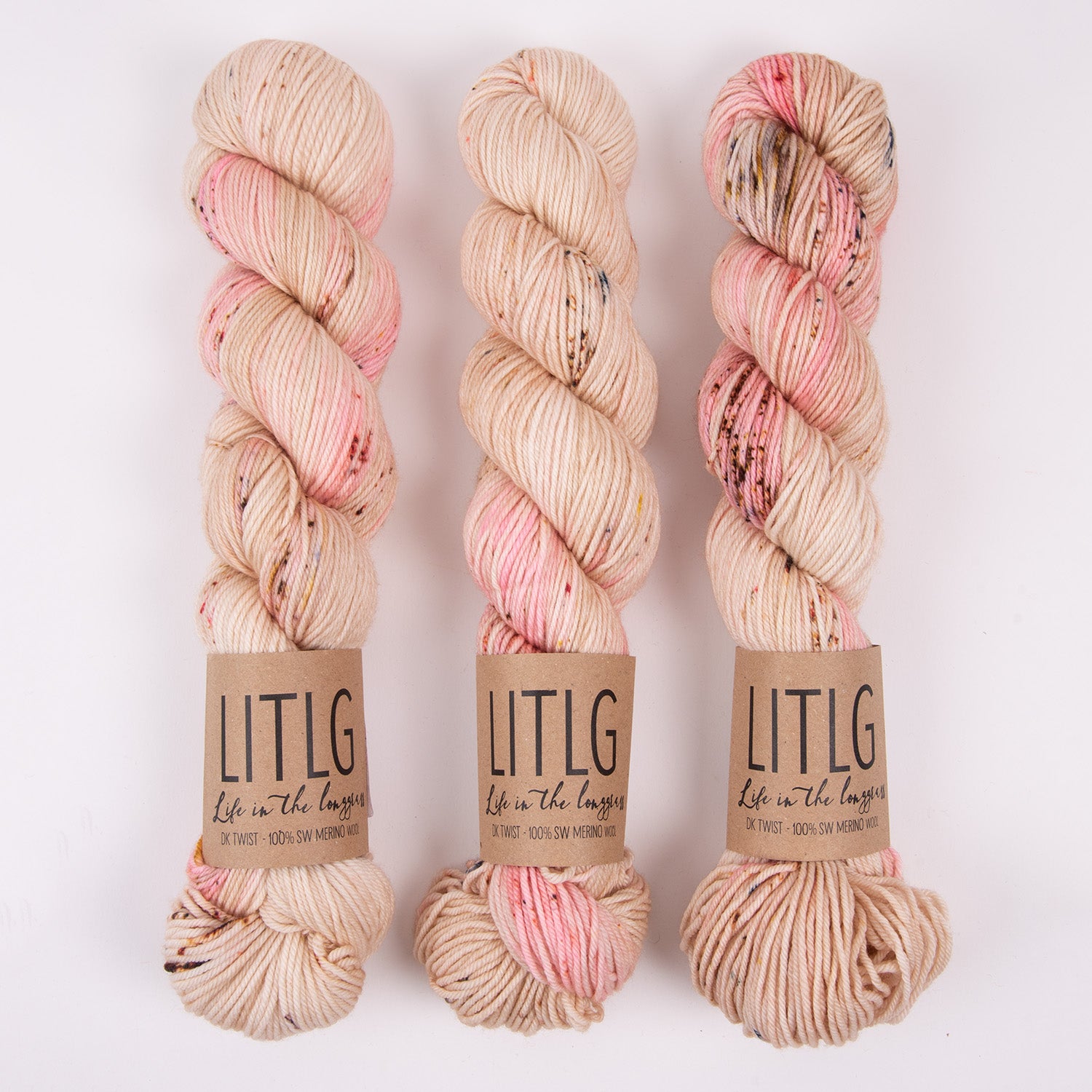 Life in The Long Grass LITLG DK TWIST - BEACHCOMBER Merino wool DK pink Yarn