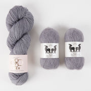West Wool BRIOSHAWL - GREYKJAVIK Merino wool Mohair Silk Nylon Fingering Westknits Kits