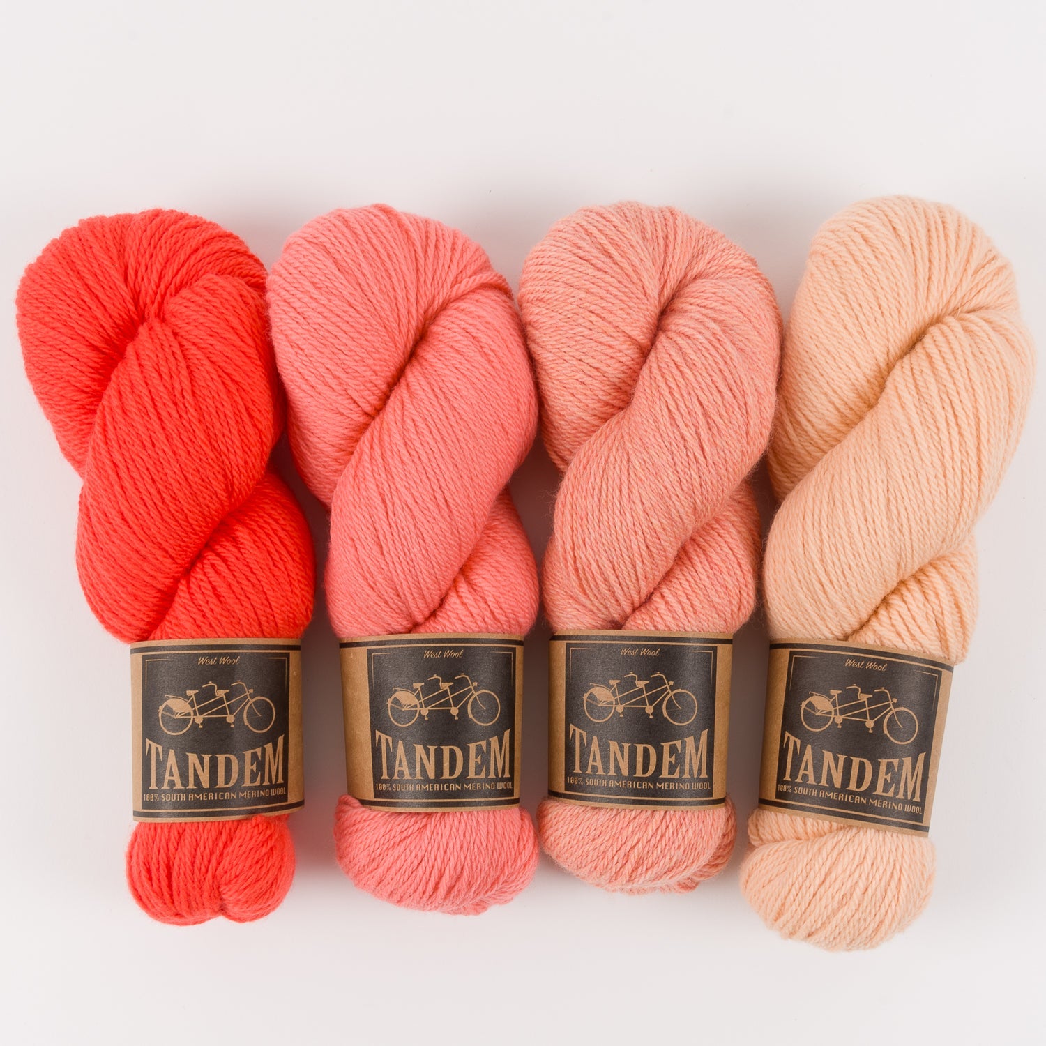 West Wool DANCING DROPLET SHAWL - PINK CORAL Merino wool DK peach coral pink Westknits Kits