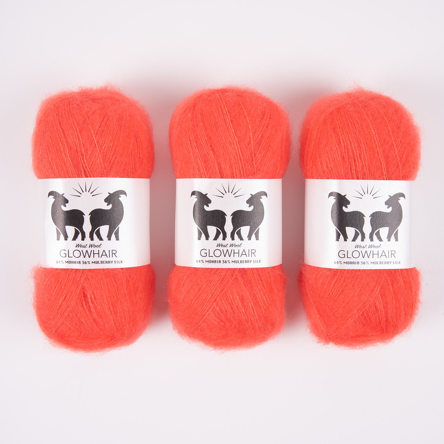West Wool GLOWHAIR - BEATRIX Mohair Silk Lace orange Yarn