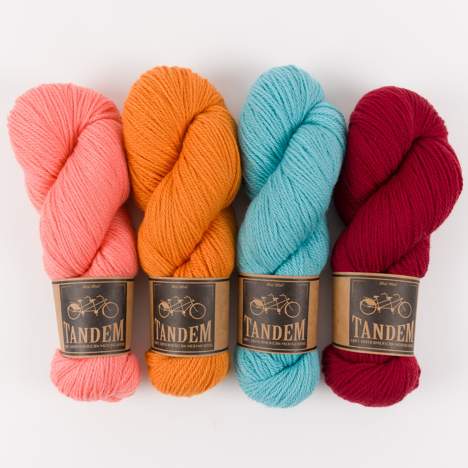 West Wool FLAMINGO CITRUS Merino wool DK Quick Kits
