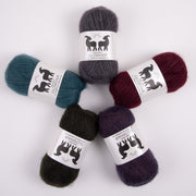 West Wool MOHAIR MIX - BEWITCHED AUBERGINE Mohair Silk Lace Quick Kits