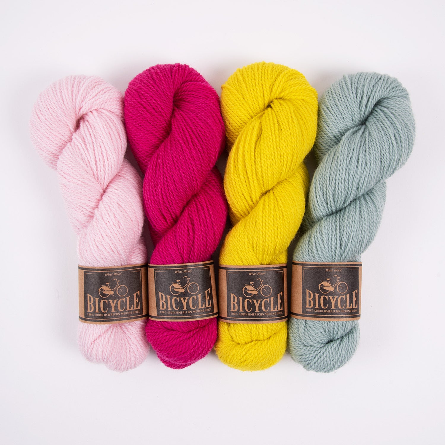 West Wool BICYCLE 4 COLOUR 4 SKEIN KITS Quick Kits