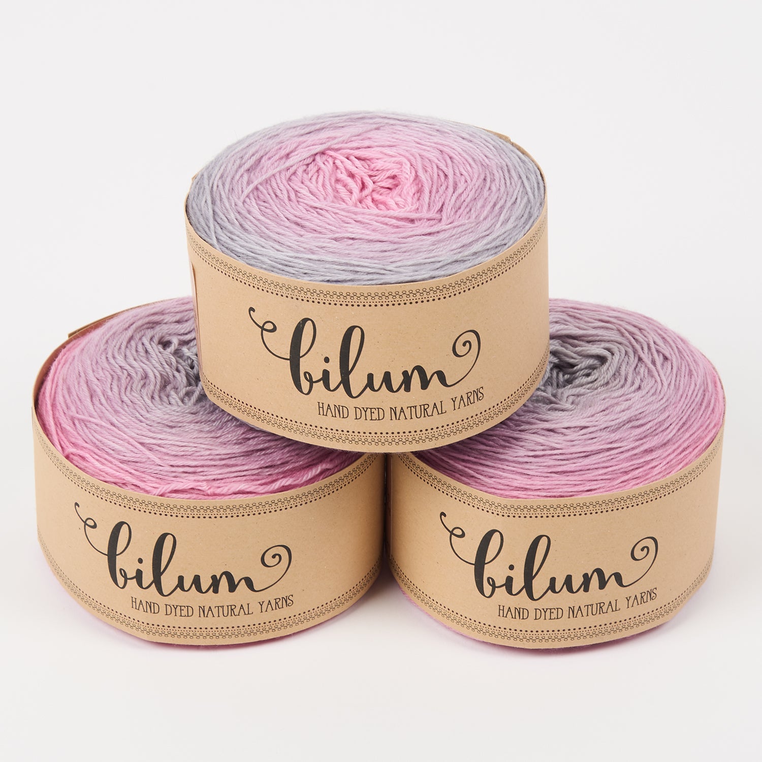 Bilum LOLI - 08 JUTKA Merino wool Fingering pink grey Yarn