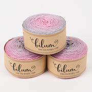 Bilum LOLI - 08 JUTKA Merino wool Fingering pink grey Yarn
