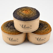 Bilum LOLI - 281 ALEXANDER Merino wool Fingering yellow grey brown Yarn