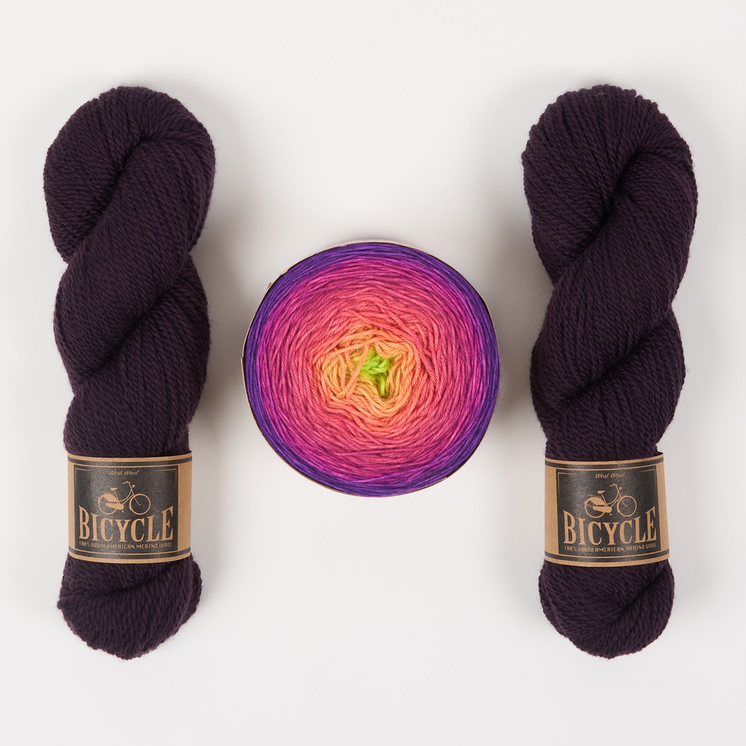 Bilum AUBERGINE PINK Merino wool Fingering Quick Kits