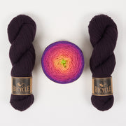 Bilum AUBERGINE PINK Merino wool Fingering Quick Kits
