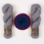 Bilum GREY CSILLA Merino wool Fingering Quick Kits