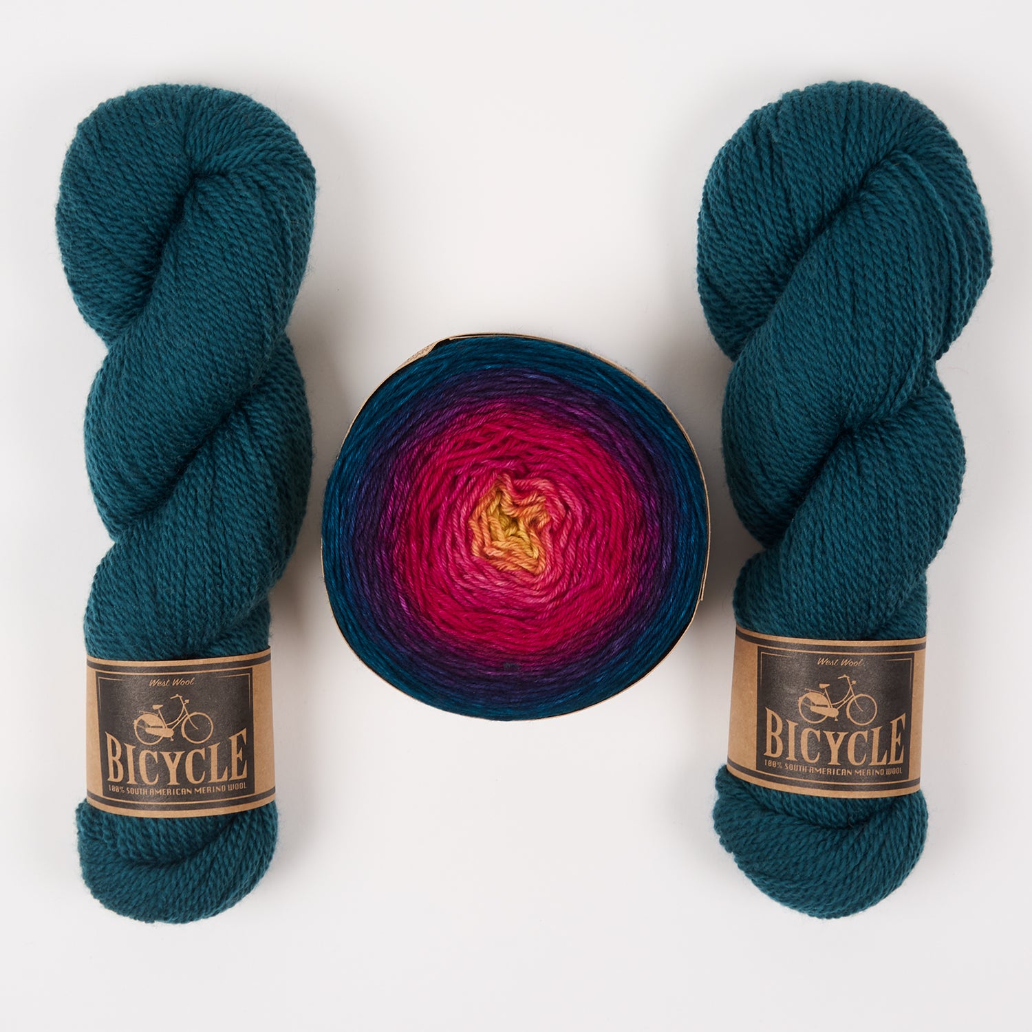 Bilum TURQUOISE CAMPFIRE Merino wool Fingering Quick Kits