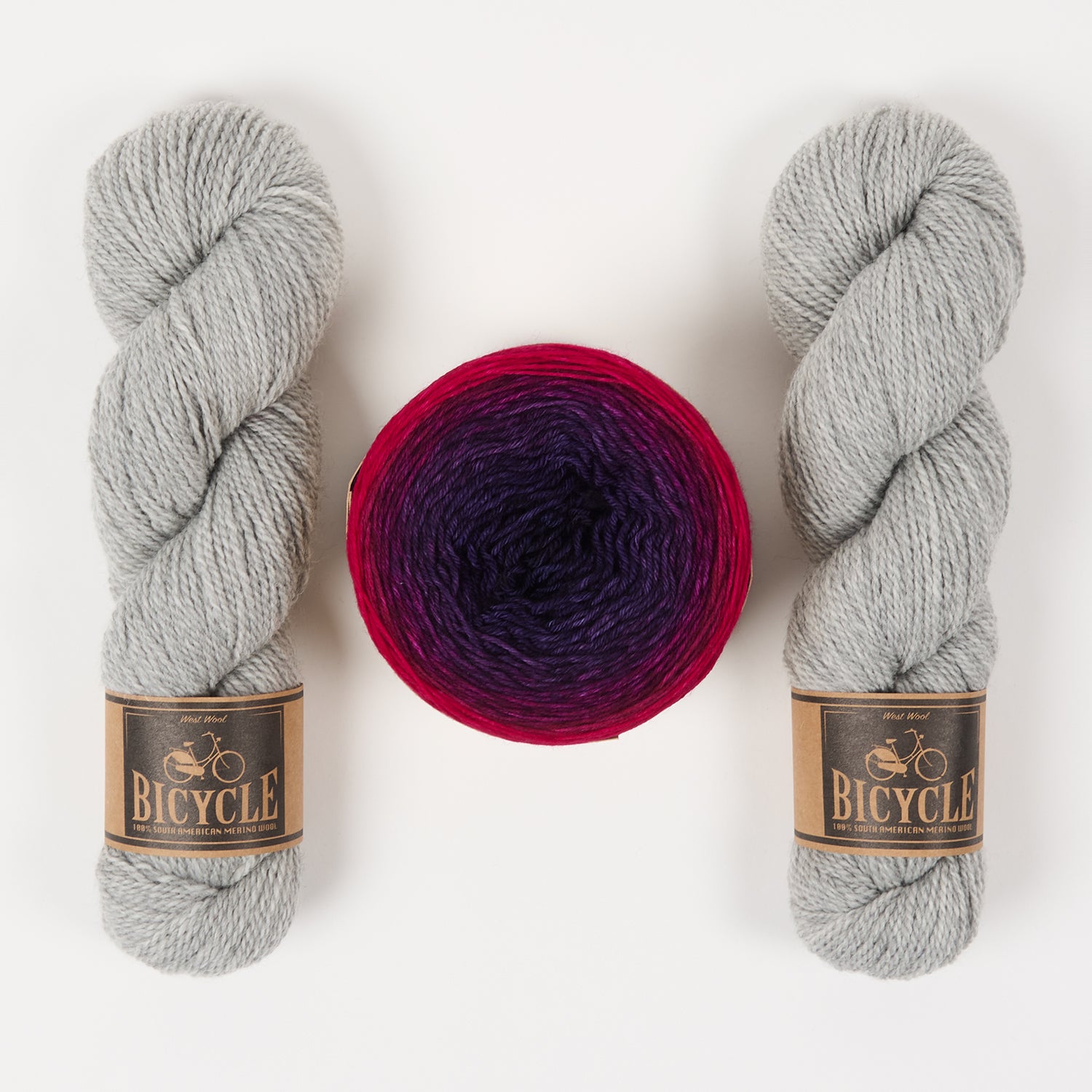 Bilum PEBBLE LILLA Merino wool Fingering Quick Kits