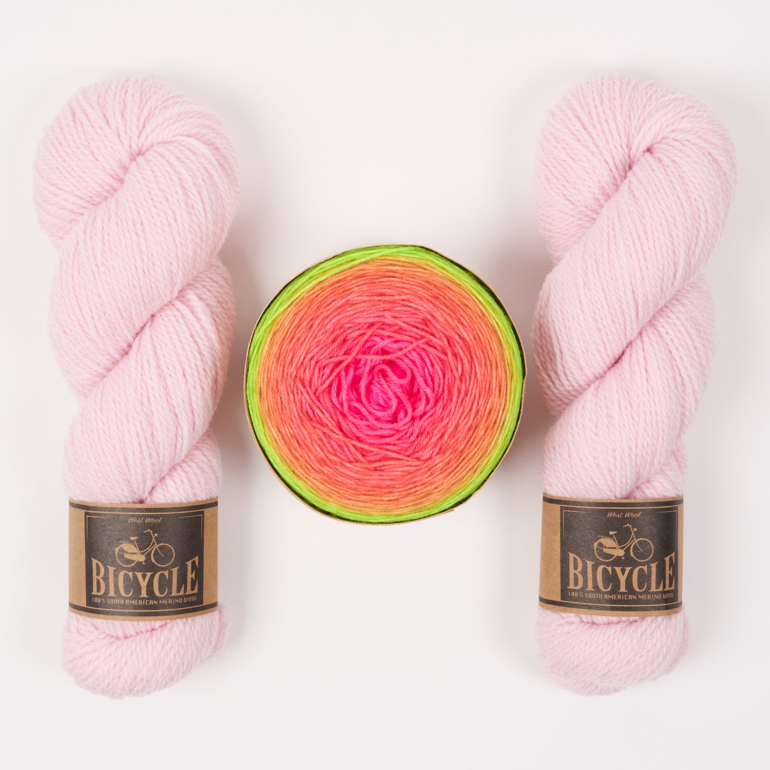 Bilum POWDER PINK Merino wool Fingering Quick Kits