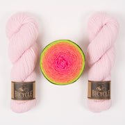 Bilum POWDER PINK Merino wool Fingering Quick Kits