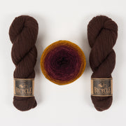Bilum TRUFFLE SUNSET Merino wool Fingering Quick Kits