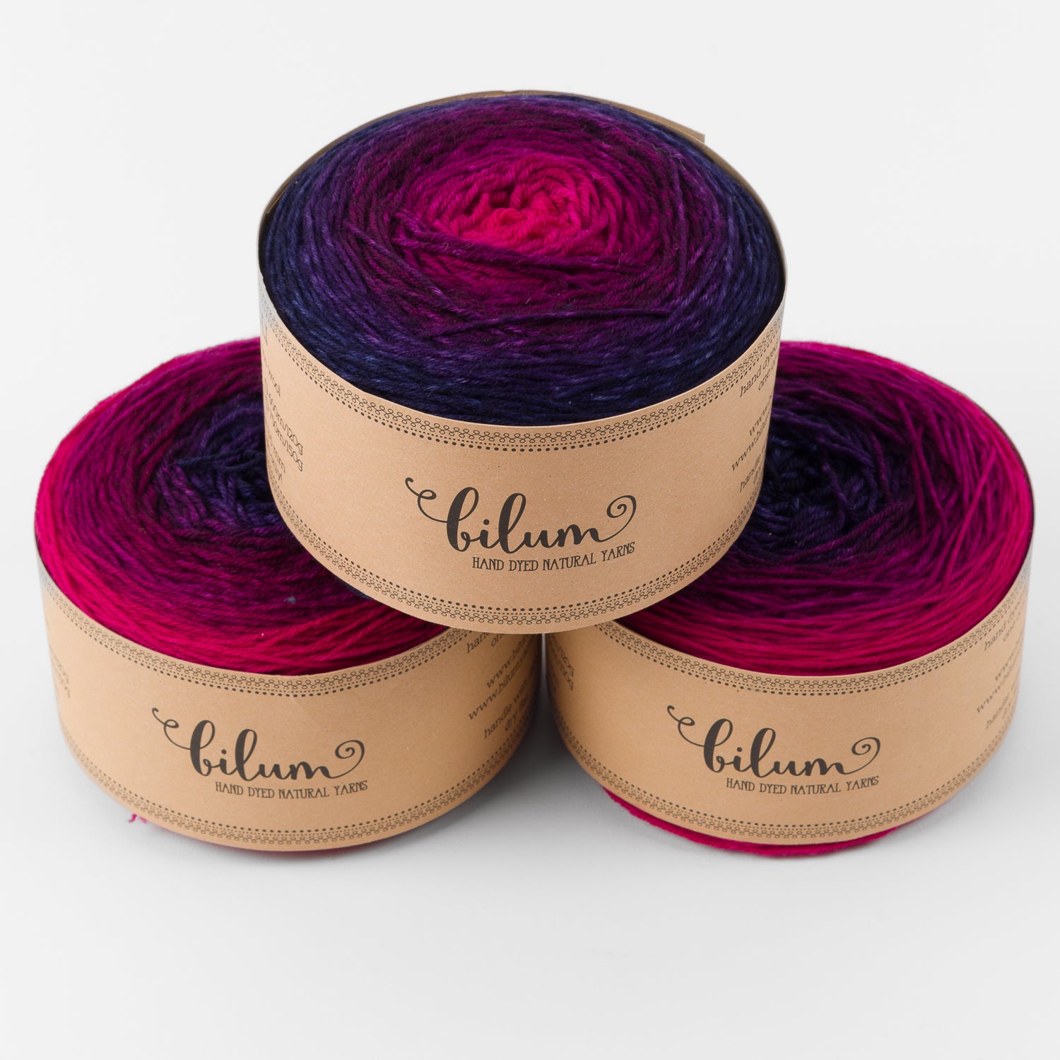 Bilum LOLI - 34 LILLA Merino wool Fingering purple pink Yarn