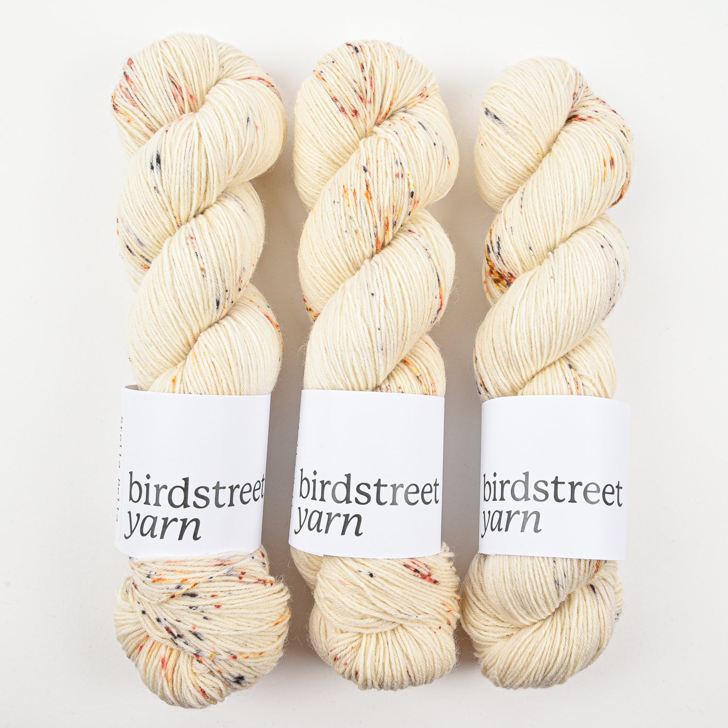 Birdstreet Yarn BIRDSTREET BFL - STELLA BELLA BFL Wool Blue Faced Leicester Nylon Fingering cream beige Yarn