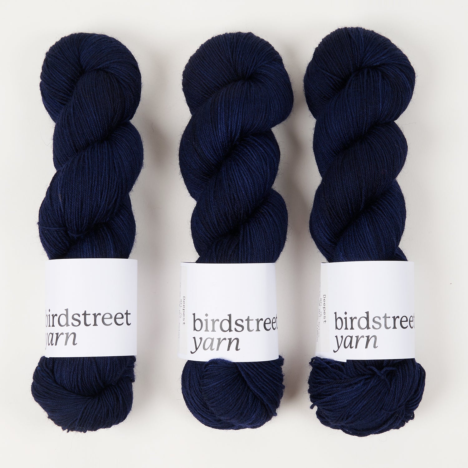 Birdstreet Yarn BIRDSTREET BFL - DEEPEST BFL Wool Blue Faced Leicester Nylon Fingering blue Yarn
