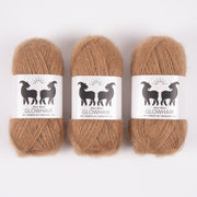 West Wool GLOWHAIR - BISCUIT Mohair Silk Lace brown Yarn